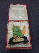 A Chinese Zhontian Jin Fu happy pig figure in display box, height 17 cm.