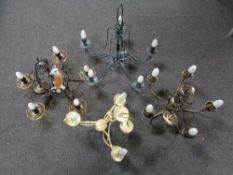 Four contemporary light fittings