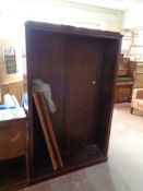 A set of mahogany open bookshelves