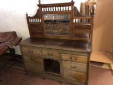 A Victorian mahogany mirror backed sideboard