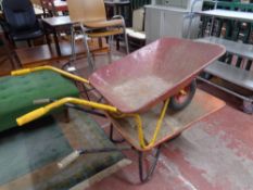 Two wheelbarrows
