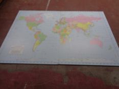 A large twin-section Pyramid International political wall map