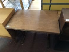 A mid 20th century teak refectory coffee table