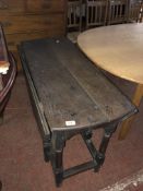 A 19th century oak gate leg table
