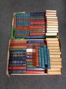 Two boxes of Reader's Digest leather bound volumes