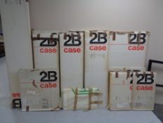 A boxed Habitat double door glazed display cabinet (boxes unchecked)