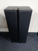 A pair of black ash cased Mission floor standing speakers