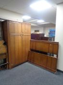 An oak Austin Suite double door wardrobe together with a 4'6