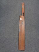 Two vintage wooden spirit levels