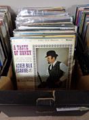 A box of LP records to include Abba, Joan Baez, Tammy Wynette,