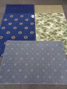 Six Axminster woolen rugs,