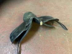 A vintage leather saddle