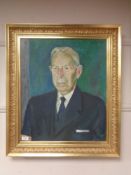 Continental school : Portrait study of a man, oil on canvas, framed.