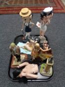 A tray of contemporary figures of Betty Boop, Danbury Mint Last of the Summer Wine Compo,
