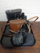 A tray of Herbert & Sons Windermere 8 x 25 field glasses in fitted box,