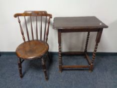 An Ibex chair and an occasional table
