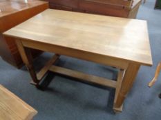 A continental oak refectory library table