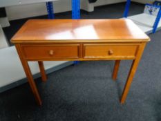 A two drawer console table