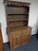 An oak Welsh dresser