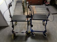 Two mobility walking aids