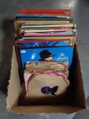 A box of vinyl LP's and 78's to include Frank Sinatra,