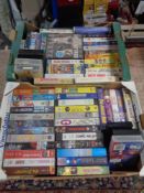 Two boxes of VHS tapes - Sopranos box set,