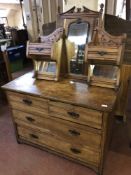 An Edwardian dressing chest (a/f)