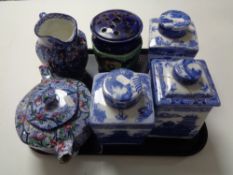 A tray of Ringtons chintz water jug and teapot,