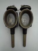 Two late 19th century coach lanterns