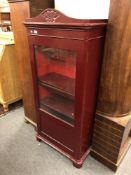 A painted 20th century glazed door display cabinet