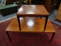 A Danish Mobel 20th century square coffee table (a/f),