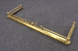 Two 19th century brass fire curbs,