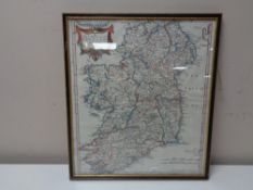 A colour map after Robert Morden, The Kingdom of Ireland,