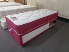 A 2'6 Dreamland Orchid storage divan and interior