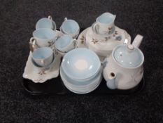 A tray of thirty eight piece Queen Anne Giselle tea service