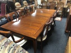 A good quality Chinese style dining room suite comprising four door sideboard,