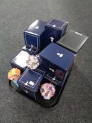 A tray of fourteen boxed Atlas editions floral treasures with certificates