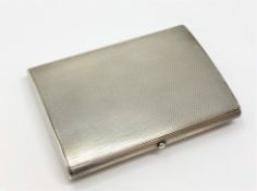 An Art Deco silver cigarette case with gilt interior,
