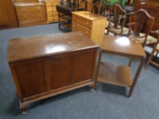 A twentieth century oak blanket box,