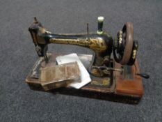 A vintage Singer sewing machine
