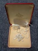 Three pieces of Victorian pearl jewellery