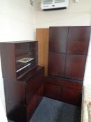 A 20th century seven piece Tapley 33 modular wall unit