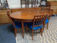 A mid twentieth century teak low double door sideboard,