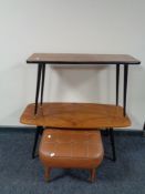 Two mid twentieth century coffee tables,