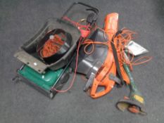 A Flymo garden vacuum,