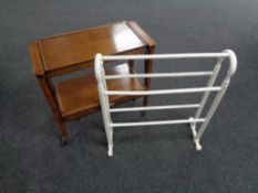 A 1930s oak two tier dumb waiter,