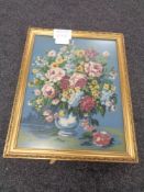 A gilt framed tapestry,