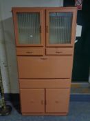 A mid 20th century painted kitchen cabinet