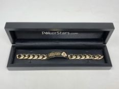 A Pokerstars World Championship of Online Poker 2011 9ct gold bracelet set with diamonds