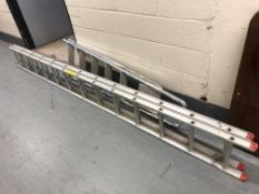 A aluminium extension ladder and a folding step ladder (2)